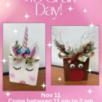 $10 Family Craft Day! Christmas Unicorn or Reindeer